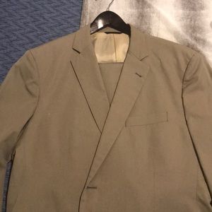 Brooks Brothers 48R cotton khaki suit